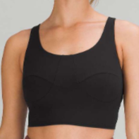 lululemon Nulu Front-Darting Yoga Bra Black Size
